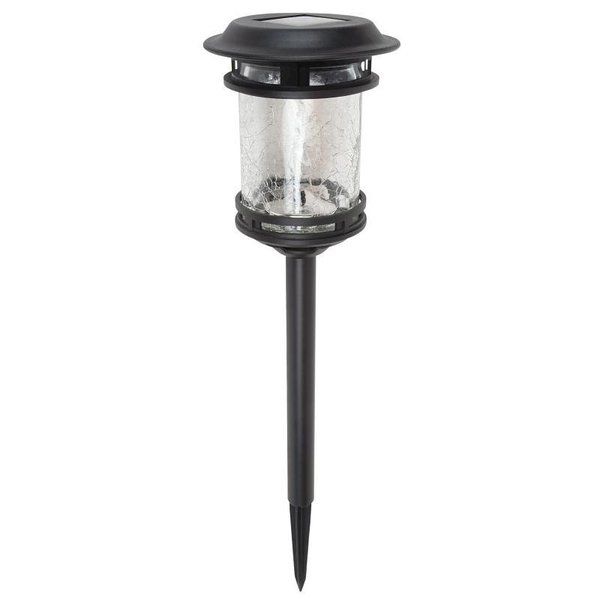 Boston Harbor Solar Stake Light, NIMh Battery, AA Battery, 1Lamp, Plastic and Glass Fixture, Black 26073